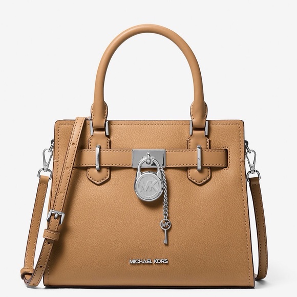 Michael Kors Handbags - NWT Michael Kors Hamilton Leather Satchel in Peanut